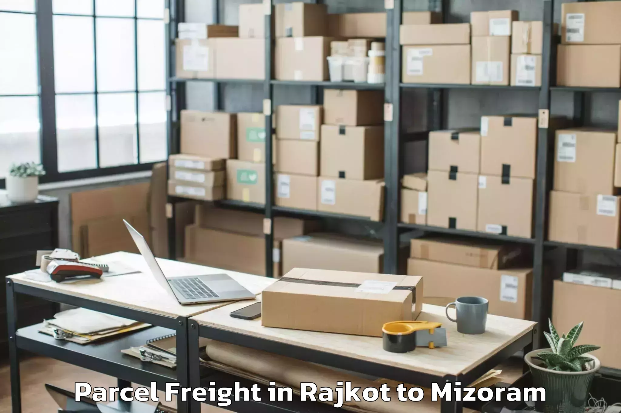 Affordable Rajkot to Khawbung Parcel Freight